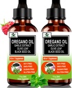 (2 Pack) Immune,Digestive Support & Antioxy, w/Garlic Elderberry Mevsim Destek 6X Aborpsiyon Sıvı Oregano Drops