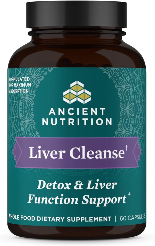 Eski Beslenme Liver Detox Supplement, Antik Herbals Liver Cleanse with Milk Thistle, Dandelion Root & Reishi for Optimal Liver Support, 1300 mg, Gluten Free, 60 Count
