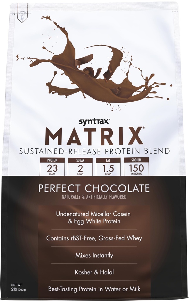 Syntrax Beslenme Matrix - Sustained-Release proteini, Chocolate Perfect 2 lbs.