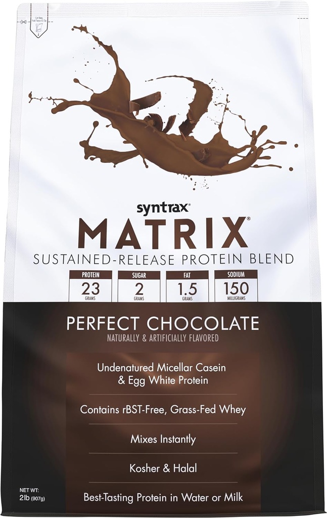 Syntrax Beslenme Matrix - Sustained-Release proteini, Chocolate Perfect 2 lbs.