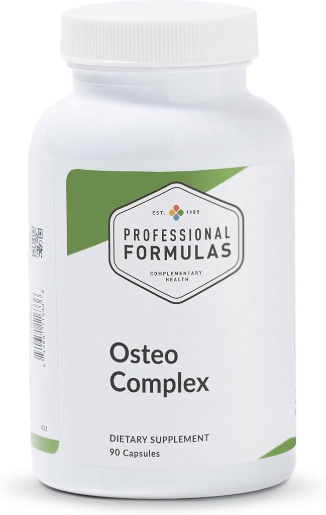 Επαγγελματικές Φόρμουλες Osteo Complex – Οστική Πυκνότητα Υποστήριξη με Ασβέστιο, Μικροκρυσταλλικό Υδροξυαπατίτη Plus Μαγνήσιο, D3 & Βόριο για μέγιστη απορρόφηση* - Χωρίς γλουτένη, Hypoallergenic, 90 Κάψουλες