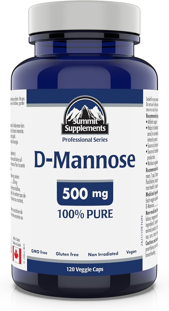 Συμπληρώματα - κάψουλες D-Mannose 500 mg, 120 κάψουλες Veggie - Υποστήριξη για την υγεία των ουροφόρων οδών - Πηγή υδατανθράκων για την υποστήριξη της παραγωγής ενέργειας - συμπλήρωμα αθλητικής υποστήριξης