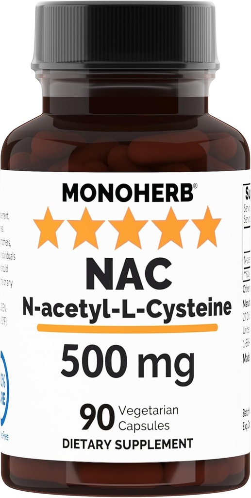 N- Aκετυλο- L- Cysteine - NAC - 500 mg - 90 Κάψουλες Veg