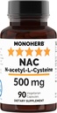 N- Aκετυλο- L- Cysteine - NAC - 500 mg - 90 Κάψουλες Veg