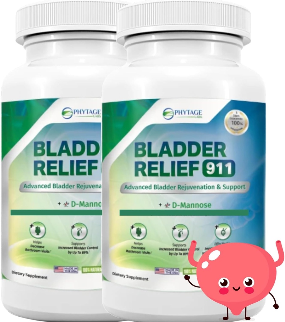 Bladder Relief 911 Detoxing Strength - erkekler ve kadınlar Bladder Desteği sağlıyor, 60 Veggie Capsules - 2 Pack