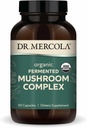 Dr. Mercola Organic Fermented Mushroom Complex - Υποστηρίζει την Ανοσοποιητική & Κυτταρική Υγεία - Ολόκληρο το Mushroom & Mycelium - Μη Γλουτένη & Μη Γλουτένη - 90 Κάψουλες (30 Σερβιέτες)