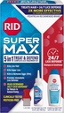 RID Super Max Lice Tedavisi Kit, Kills Lice & Super Lice & Eggs + 7/24 Lice Savunma, Pesticide Free, 3.4 FL OZ Çözüm + 6.8 FL OZ Daily Defense Spu & Strip
