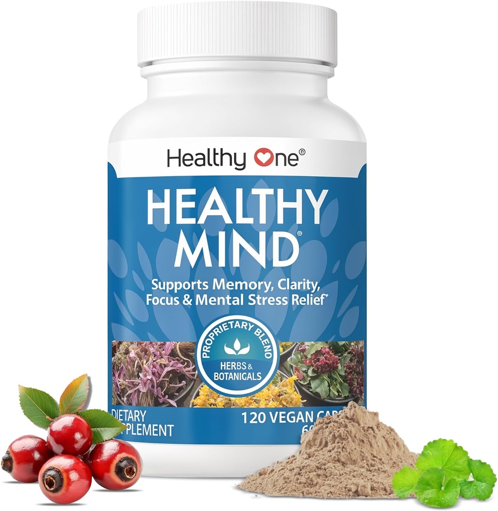 Sağlıklı Zihin - Gençler için Güvenli - Beyin Fog - Bilişsel Fonksiyonlar - Yoğunlaştırma - Focus - Neural Optimizasyon - Mood - Ginkgo Biloba - GM - Rhodiola - Bacopa - Gotu Kola - Yeşil Çay - 120 Kont
