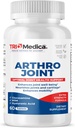 Arthro Joint Glucosamine MSM + Hyaluronic Acid Tablet, Υποστηρίζει υγιή κοινή δομή, λειτουργία & άνεση, μη ΓΤΟ, Χωρίς γλουτένη, χωρίς σόγια, 60 Count (Pack of 1)