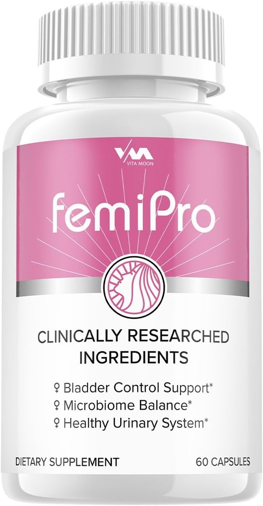 (1 Pack) Femi Pro Probiyotikler - FemiPro Advanced Formula Bladder Control Support, Microbiome Balance, Sağlıklı Urinary System, 60 Capsules