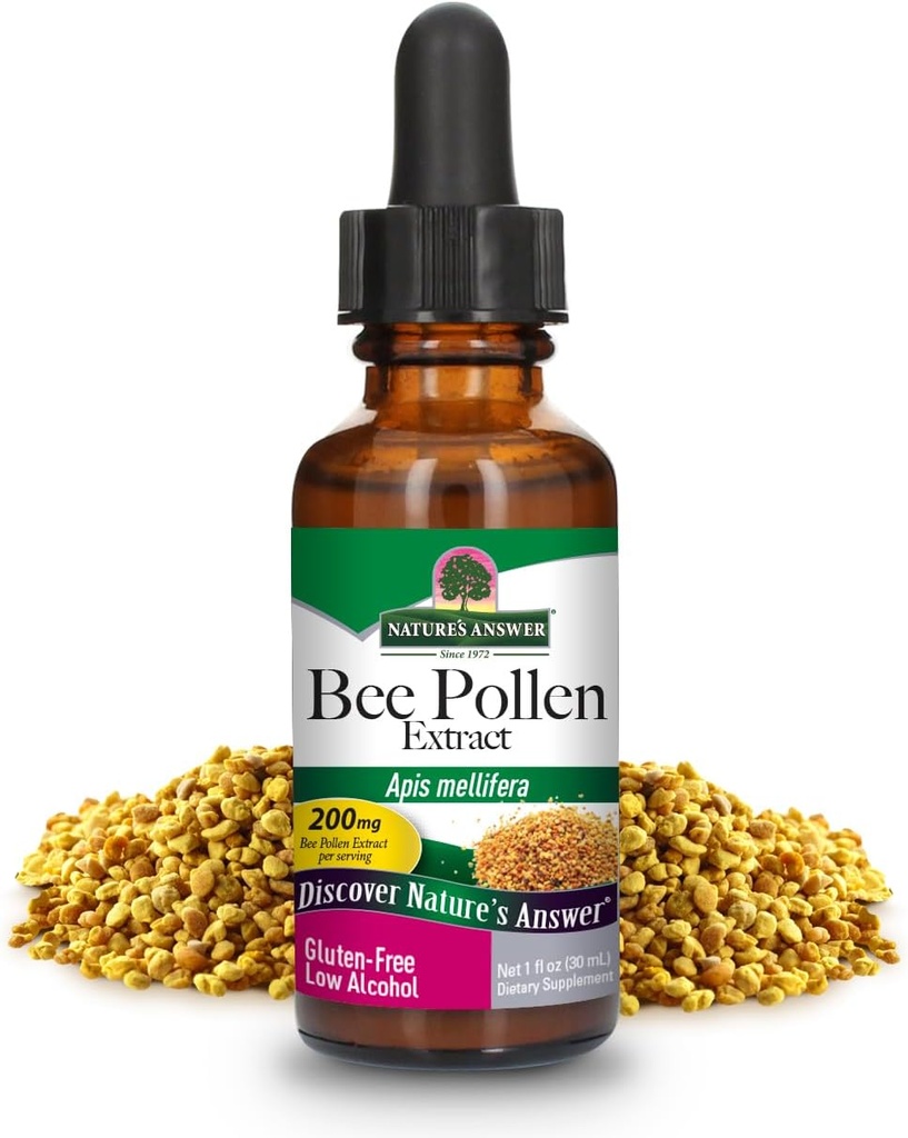 Doğanın Yanıtı Arıen 1 Ounce - Propolis ile Organik Low Alkol Akışı - Gluten Free, Kosher, ABD'de Made in the USA - Bee Pollen General Wellness