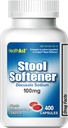 HealthA2Z® Stool Softener | Docusate sodyum 100 mg | Gentle Constipation Relief | Bağlanabilir ve Kolay Take | Red Capsules | 400 Counts (Pack of 1)