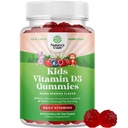 Çocuklar için Uygun Vitamin D Gummies - Lezzetli Vitamin D 1000 I Per Servis - Toddler Immune Support Gummies - Bones Health & Muscles - Gelatin Free - 60 Chews