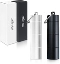 Miss Rui Keychain Hill Holder Mini 2 Pack, 3 διαμερίσματα μικρό δοχείο εμπορευματοκιβωτίων Αδιάβροχη θήκη ταξιδιωτικών χαπιών για Punce Pocket Εξωτερική Ποδηλασία Camping
