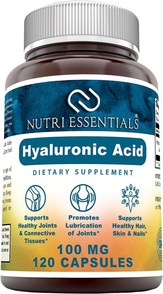 Hyaluronic Acid Dietary Supplement - 100 mg 120 Κάψουλες (Non-GMO) - Τα καλύτερα συμπληρώματα για την κοινή υγεία, φροντίδα του δέρματος & More*