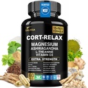 Super Calm Cortisol Supplement with Glycinate, Ashwagandha KSM-66, L-Theanine, Phosphatidylserine, Ginkgo Biloba & Lions Mane for Calm, Focus, mental Clarity, Relaxation, Sleep, Energy