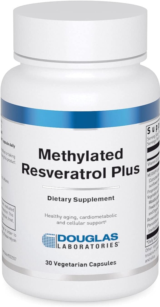 Douglas Laboratories Metilated Resveratrol Plus | Cardiometabolik ve Hücre Sağlığı için D vitamini ile Formula | 30 Vegetarian Capsules