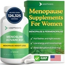 VoomVaya MenoSlim Advanced Εμμηνόπαυση Βάρος Απώλεια για τις γυναίκες - Εμμηνόπαυση & Περιεμμηνόπαυση Συμπληρώματα για τις γυναίκες - Συμπλήρωμα οιστρογόνων & Εμμηνόπαυση Ανακούφιση για Hot Flashs, Bloating, Energy - 60 Κάψουλες