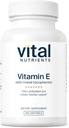 Vital Nutrients Vitamin E with Mixed Tocopherols | Potent Antioxidant Vitamin E Supplements to Support Cardiovascular Health* | Gluten and Dairy Free | Non-GMO | 100 Softgels