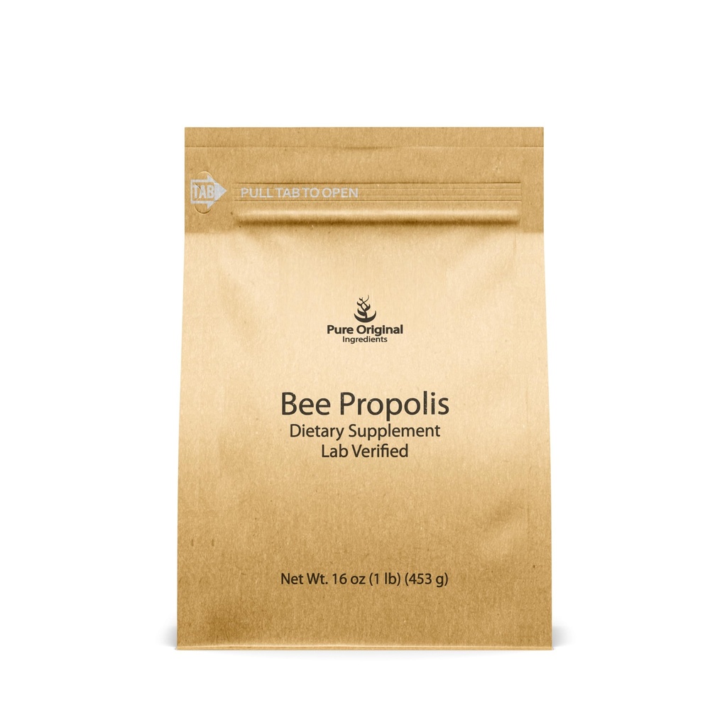 PURE ORIGINAL INGREDIENTS Arı Propolis Toz (1 lb) No Fillers, Lab TY, Always Pure