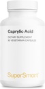 Supersmart Caprylic Acid Supplement 1350 mg per Day (MCT Oil) - Medium-Chain Triglycerides Saturated Fatty Acid - Octanoic Acid | No-GMO & Gluten Free - 90 Vegetarian Capsules