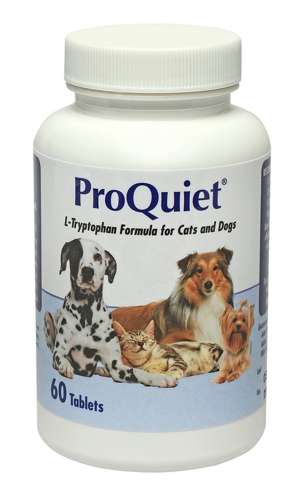 Επιλογές για την Υγεία των Ζώων ProQuit L-Trytophan Formula για γάτες & σκύλους, Υψηλά Παλατάμπλ, Υποστηρίζει ένα υγιές πυγμάχο & νευρικό σύστημα, ηπατική γεύση, 60 δισκία