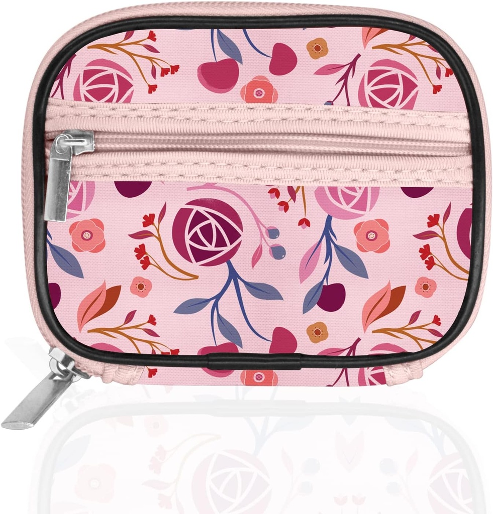 Serfeymi Weekly Travel Pill Organizer Pill Case for Purse with Reforce 7 Day Pill Box, Fashionable Travel Medicine Organizer Pill Konteyner for Medicine, Vitamin, Supplement - Pink 01