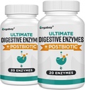 Orgabay Digestive Enzymes 1000mg με Postbiotics, 20 Enzyme Blend για Bloating, Optimal Digestion και Gut Function, 120 Veggie Κάψουλες