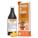 EMULSION DE ESCOCIA Cod Liver Oil, Orange Flavor, 6.5 fl oz (1 Pack) – Vitaminler A, D, E, B1, Omega-3 Immune ve Bone Health için, Kids & Yetişkinler