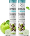 WELLBEING NUTRITION Daily Probiyotik + Prebiyotik| Plantive |18 Milyar CFU, Organik Prebiyotik Fiber for Digestion, Gut Health, Metabolism | 42 Effervescent Tabs