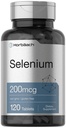 Horbäach Selenium 200mcg Supplement for Women & Men | 120 Tablet | Non-GMO ve Gluten Free