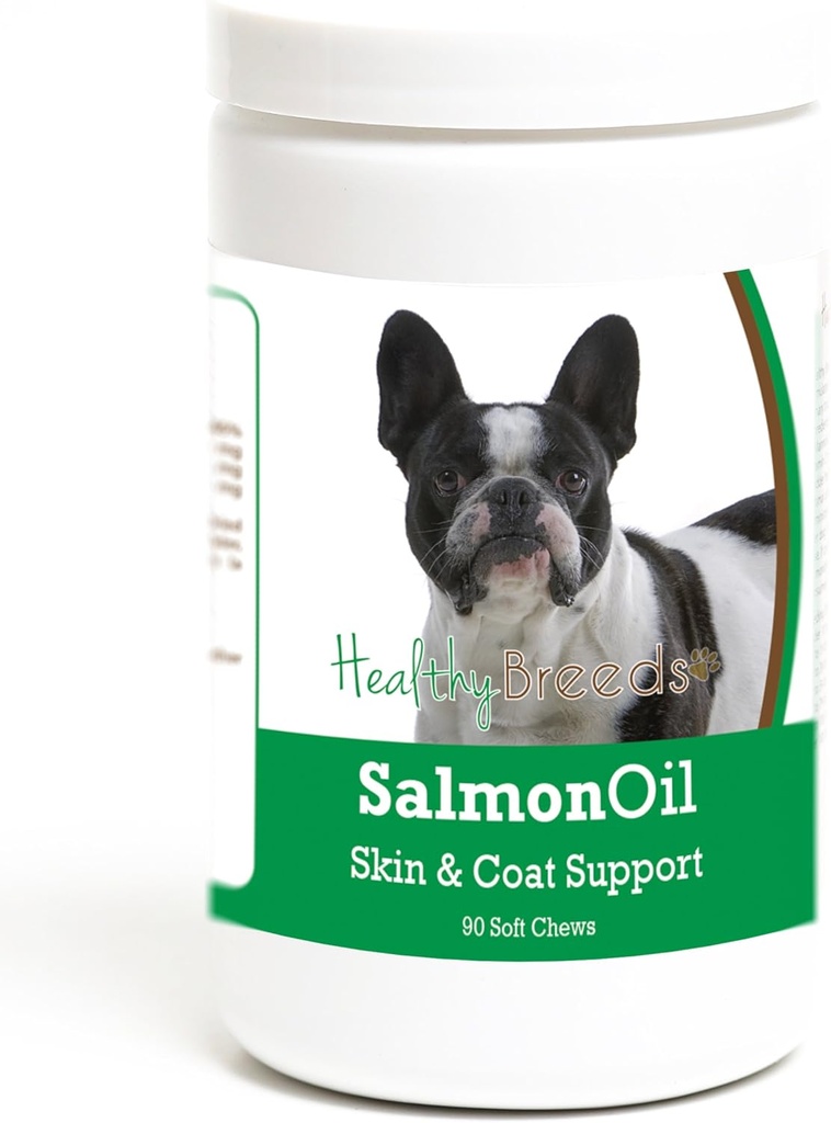 Sağlıklı Breeds Fransız Bulldog Salmon Oil Yumuşak Chews 90 Kont