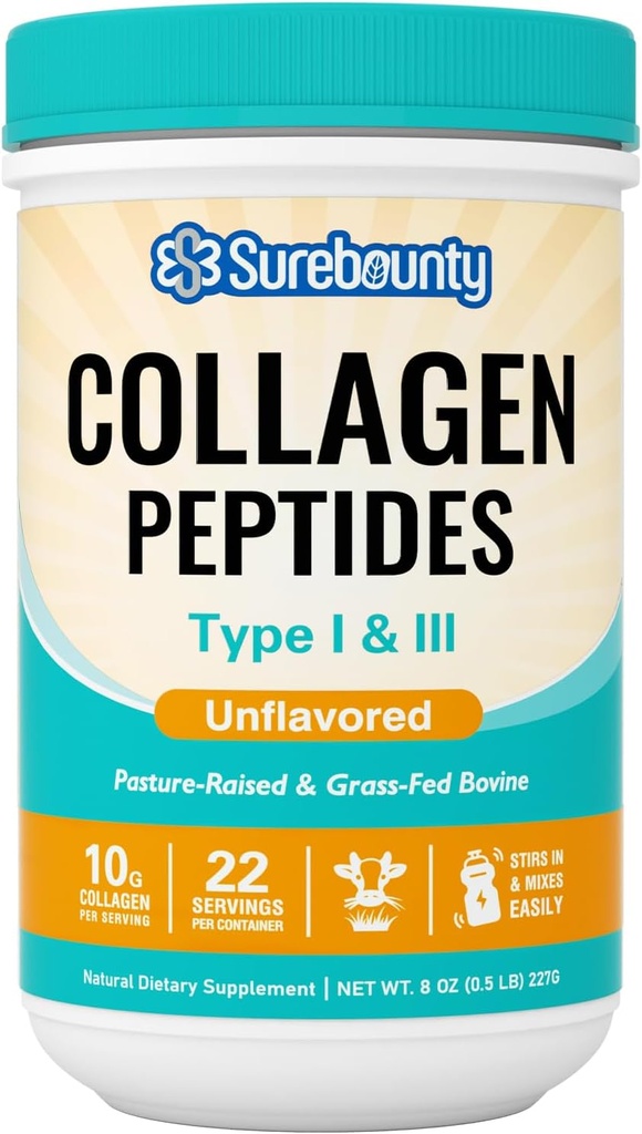 Collagen, Toz, Tip I & III, Grass-Fed Bovine Kaynağı, Unflavored, Dissolves kolayca, Skin, Hair, Nail & Muscle Care, Paleo & Keto Friendly, 8oz