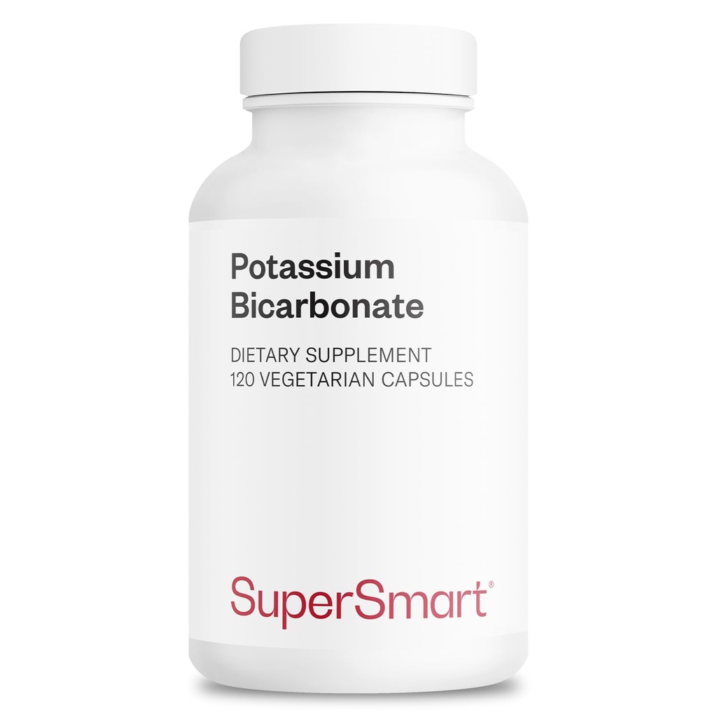 Supersmart - Pyum Bikarbonat 5400 mg per Day (High Dose) - Elektrolyte Mineral - Asit-Base Balance pH - Kalp, Kas & Nerve Health | Non-GMO & Gluten Free - 120 Vegetarian Capsules