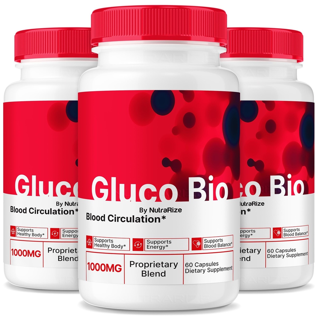 (3 Pack) GlucoBio κάψουλες, επίσημο συμπλήρωμα Gluco Bio, όλα φυσικά Formula για να υποστηρίξει τη συνολική υγεία και ευεξία, Premium χάπια βιταμίνης, GlucoBio Κριτικές (180 κάψουλες)