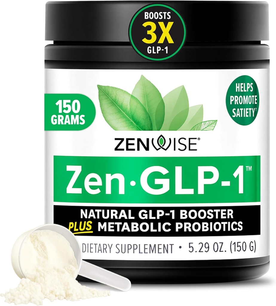 Zenwise Υγεία ZenGLP-1, Φυσικό GLP-1 με μεταβολικά προβιοτικά για να βοηθήσει τον έλεγχο της πείνας και των κακώσεων και υποστήριξη Digestive Υγεία - GLP-1 συμπλήρωμα Υποστήριξη για τις γυναίκες και τους άνδρες - 15-Ημέρα υπηρεσίας