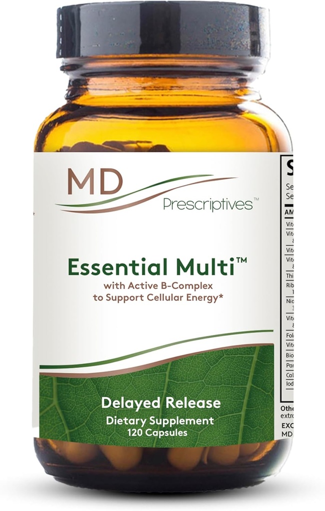 MD Prescriptives - Essential Multi (Delayed Release) - Gelişmiş Hormon Destek için Multivitamin Mineral Kompleksi Tamamlandı - 120 Capsules