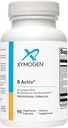 XYMOGEN B Activ Vitamin B Kompleks with Benfotiamine, Mefolate, Biotin, Vitamin B6 & B12 (Methylcobalamin b12) - Adrenal & Mood Support için Enerji Supplementleri (90 Capsules)