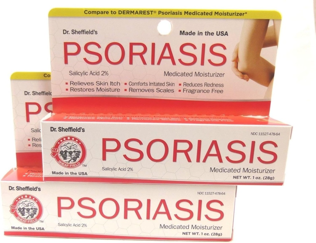 Dr. Sheffields Psoriasis 2 Sali Çevrimi, Medicated Moisturizer (Pack of 2)