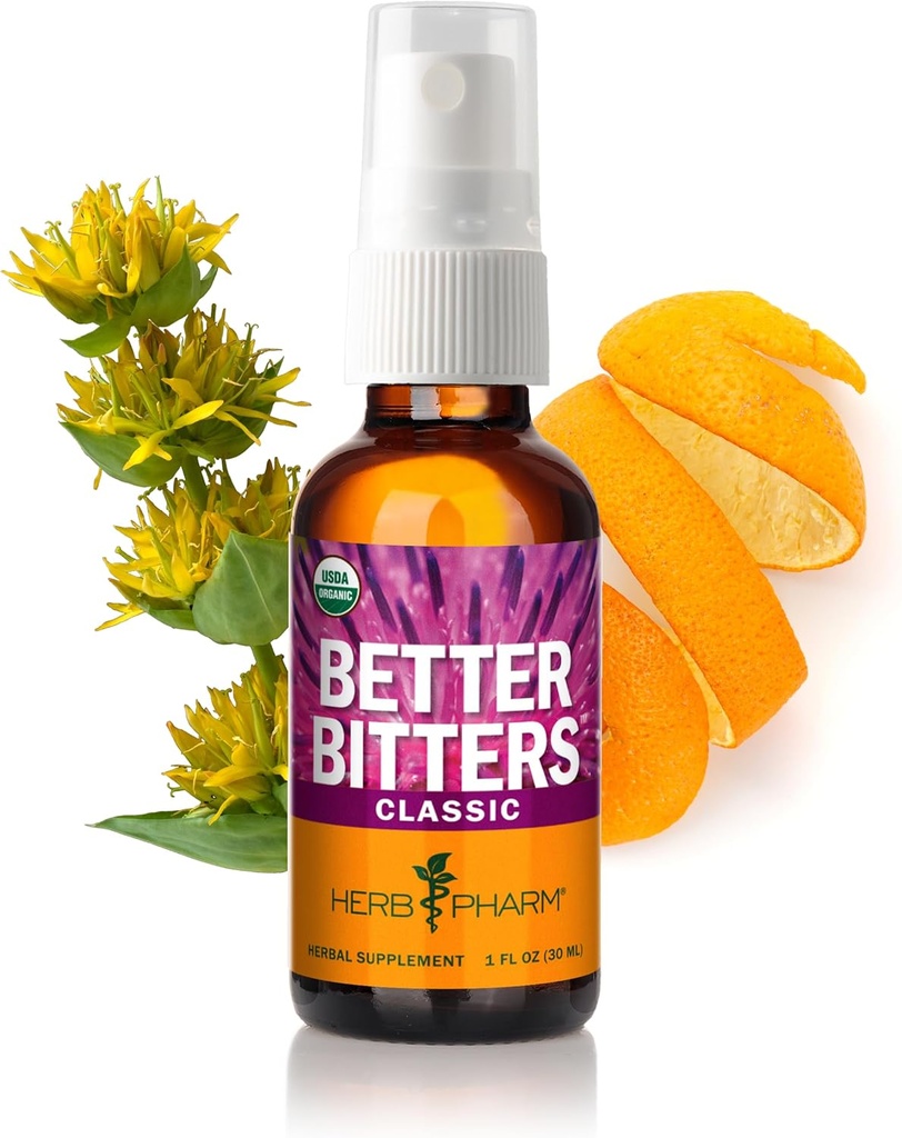 Herb Pharm Better Bitters sertifikalı Organik Digestive Bitters, Absinthium, 1 Ounce