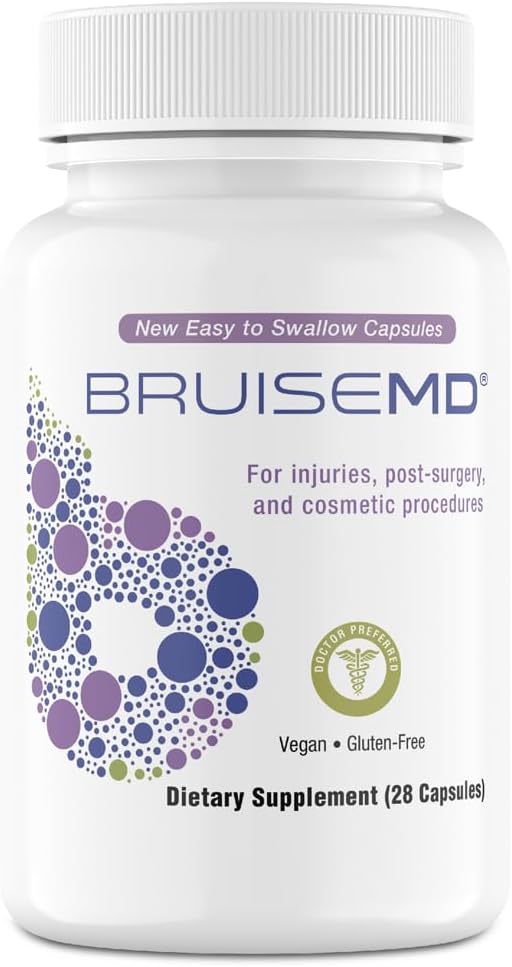 Arnica 1000 mg ve Bromelain 500 mg 2,400GDU/g Supplement for Bruising and Swelling, Easy to Swallow Capsules (7-Day Supply) - Gelişmiş Bruise Tedavisi Formula