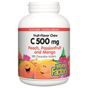 Doğal Faktörler, Çocuklar C 500 mg Vitamini, Immune Health, Bones, Dişler ve Gums, Peach, Tutkulu ve Mango, 180 Wafers