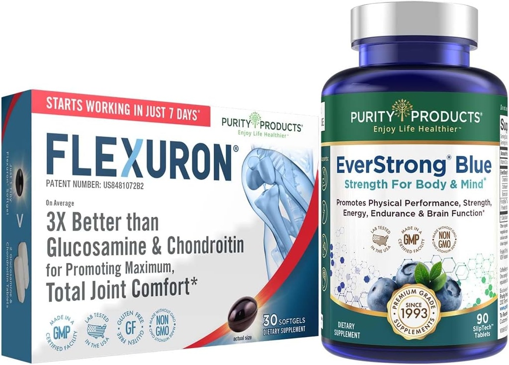 Yüksek çözünürlükteki Ürünler Sche - Flexuron Ortak Formula + EverStrong Blue Tabletleri - Güçlü + Flexability Power Pack Flexuron (Krill Oil, Hyaluronic Acid + Astaxanthin) - EverStrong Blue (Muscle Matrix)