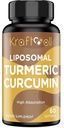 Liposomal Turmeric Curcumin Supplement 2200 mg with Black Pepper Extract 15 mg for High Abxia and Joint Function, 60 Softgels for Yetişkinler için
