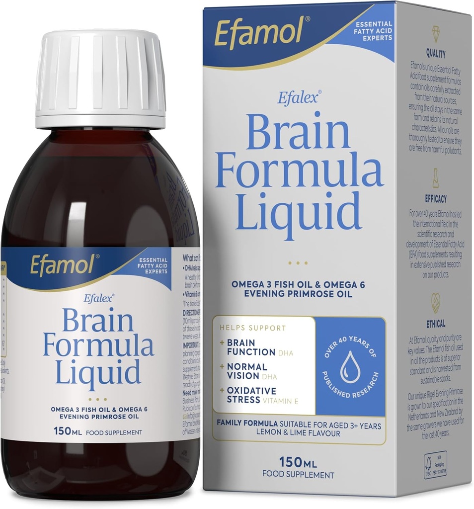 Efalex Omega 3 +6 Gıda Supplement Lemon & Lime Flavoured Liquid 150 mls