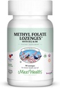 Maxi Health methyl folate Lozenges με B12 & B6, Flavored Memory, Καρδιαγγειακή Υγεία Ορμόνη & Ανοσοποιητική Υποστήριξη Χωρίς Γλουτένη, Kosher Berry, 90 Count