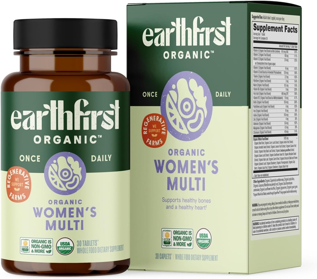 Women’s Multi Once Daily, Women's Multivitamin, Iron, Vitamin B12 & More, 19 Vitamins from Herbs & Superfoods, 30 Count