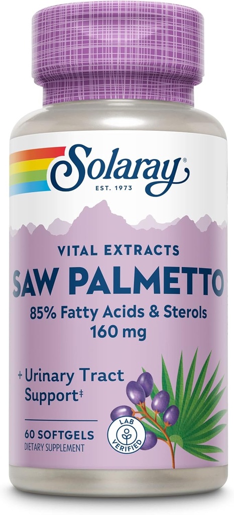 Solaray Saw Palmetto 160 mg | American Saw Palm | 60 Pearls