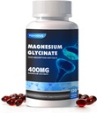 Συμπληρώματα μαγνησίου Softgels, Εύκολη Απορρόφηση Μαγνήσιο Γλυκινικό Ζελατίνη Κάψουλα 400mg, Υψηλή βιοδιαθεσιμότητα Μαγνήσιο για τον ύπνο & την ηρεμία Υποστήριξη, Νευρικό, Μυϊκό & Οστική Υγεία