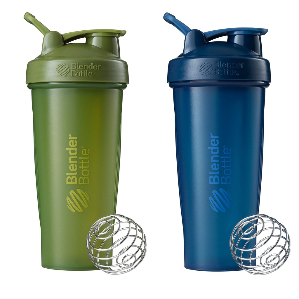 Blender Shaker Şişe Protein Shakes ve Pre Workout için mükemmel, 28-Ounce (2 Pack), Moss ve Donanma